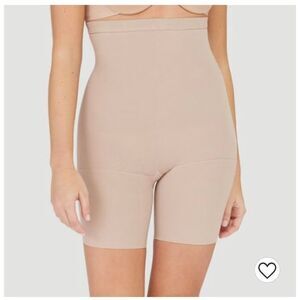 Spanx Assets Nude Tan‎ Beige Mid-Thigh Sculpting Shaper Control 1 S Small High